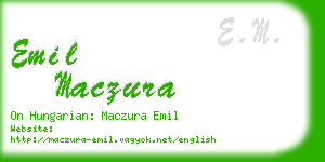 emil maczura business card